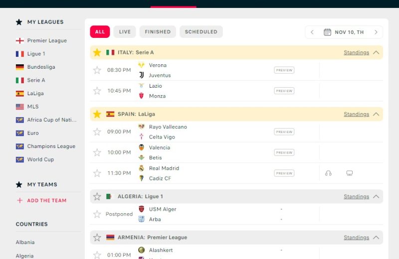 Livesport: Review of the Most Popular Statistics Service